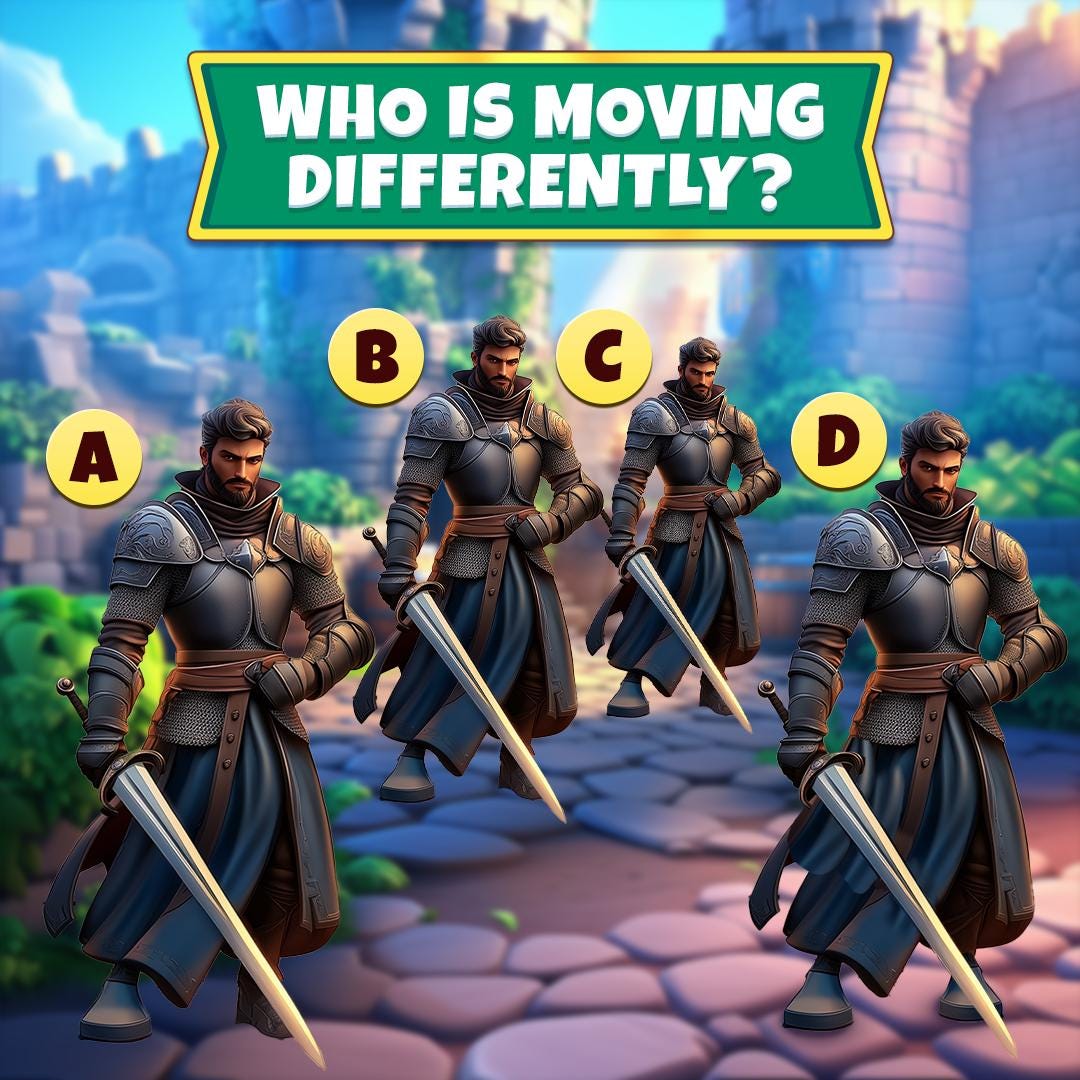 Interactive Video Riddle Brain Teaser for Kids, Spot the Knight Moving ...