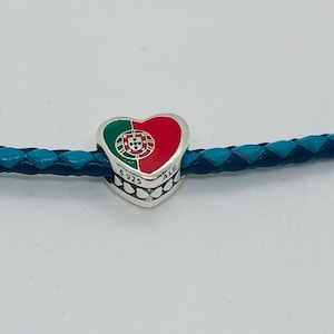 Pandora Portugal Flag Bead Charm /Travel gift/ S925 sterling silver jewelry for Bracelet with Gift Box