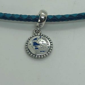 Pendentif exclusif carte de la Grèce Pandora/cadeau de voyage/bijoux en argent sterling S925 pour bracelet avec boîte-cadeau