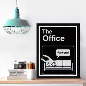 The Office Cross Stitch Pattern Michael Scott &quot; Parkour&quot; Jim Pam Dwight Angela Andy Funny Quote Office Decor DIY Gift Buisness Embroidery