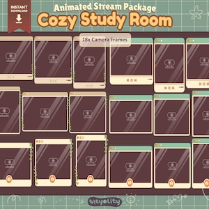 Webcam Overlay Stream Package Cozy Pastel Twitch Overlay Package