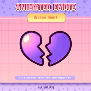 Animated Love Heart Emotes | Broken heart Emote | Love Emote for Twitch