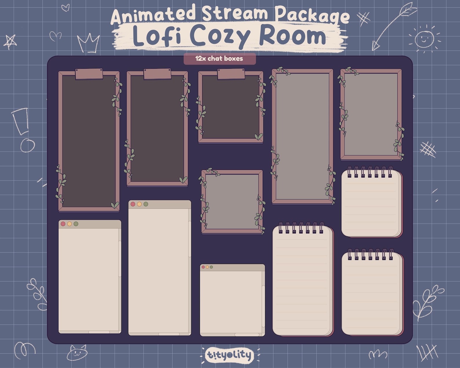 Animated Lofi Cozy Room Stream Package: Twitch, OBS, Streamlabs ...