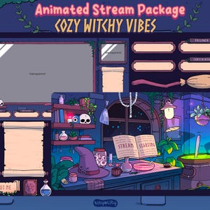 Pacote de sobreposição Retro Witchy Cottagecore | Sobreposição de fluxo de fantasia retrô Whimsical Witchy