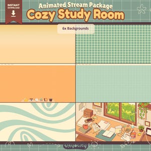 Streamer Background Stream Package Cozy Pastel Twitch Overlay Package