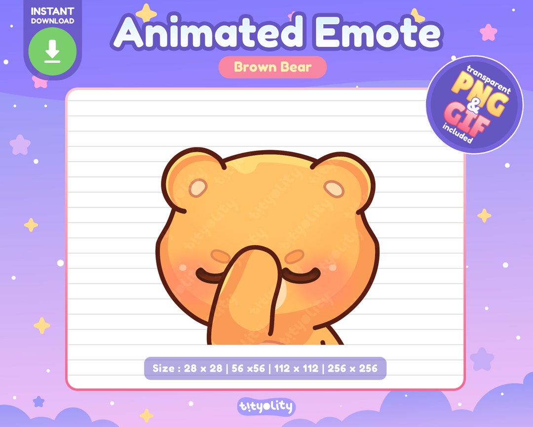 Cute Bear Animated Emote Facepalm Emote Kawaii White Bear Emoji for