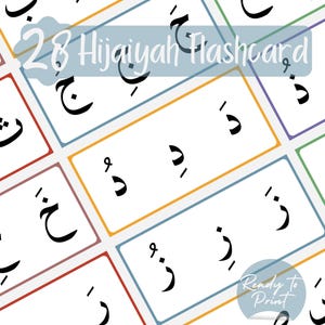 Hijaiyah Flashcard für muslimische Kinder, Arabisch Alphabet Buchstabenkarte, Islamische Lernaktivität, Koranbildung, Tajwid für Kinder