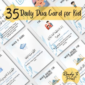 Daily Dua Islamic Flash Cards - Muslim Children's Gift, Prayer & Quran Learning Cards - Educational & Inspirational 3 thumbnail image