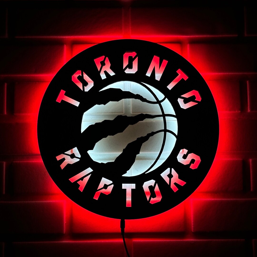 Toronto Raptors Led Sign Toronto Raptors Wall Art Raptors Etsy