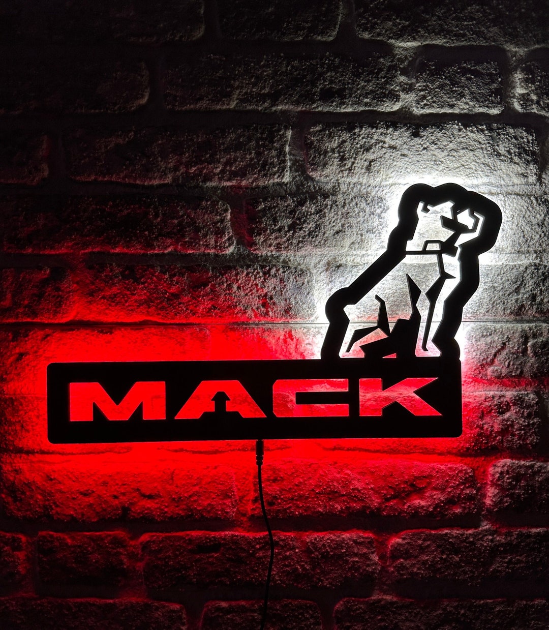 Mack Trucks Led Sign Mack Trucks Wall Art Mack Led Light Etsy
