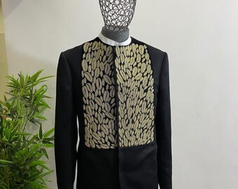 Men's prom suit,African wedding suit,bespoke suit for men African clothing for men,African groom's suit,prom suit,embroidered hat