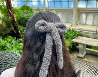 Alpaca Wool Hair Bow Clip