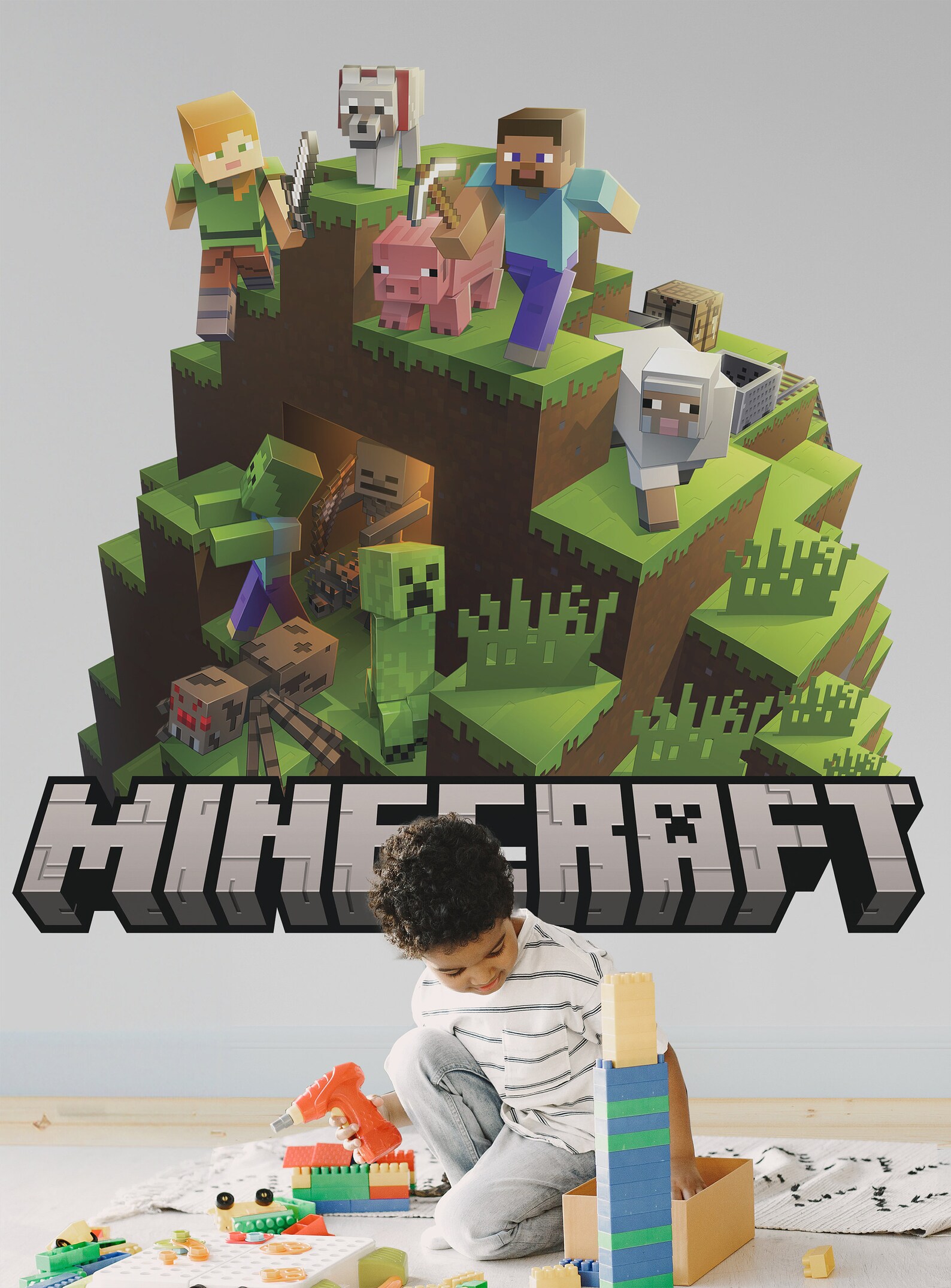 Peel and Stick Minecraft Wall Decal Video Games Wall Sticker Steve ...
