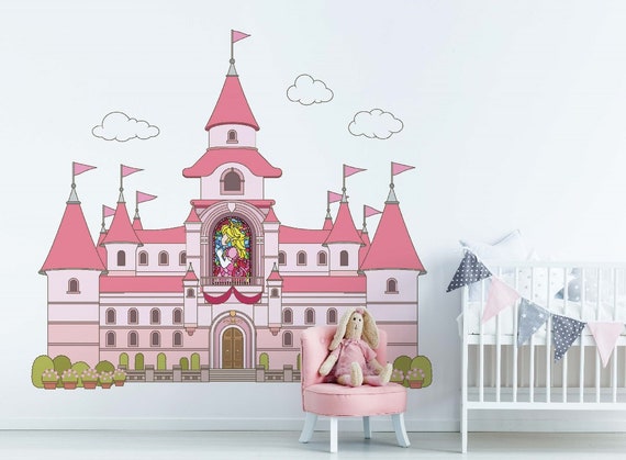 プリンセスキャッスルウォールステッカー：女の子の部屋の装飾に最適な