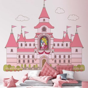 Super Mario Bros Wandtattoo Peach Bros Wandsticker Nintendo Wandkunst Kinderzimmerdeko