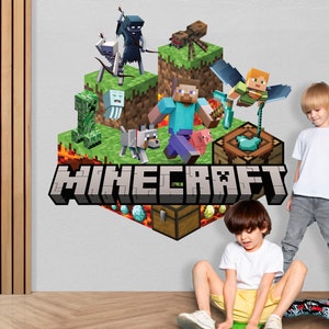 Peel and Stick Minecraft Wall Decal Video Games Wall Sticker Steve for ...