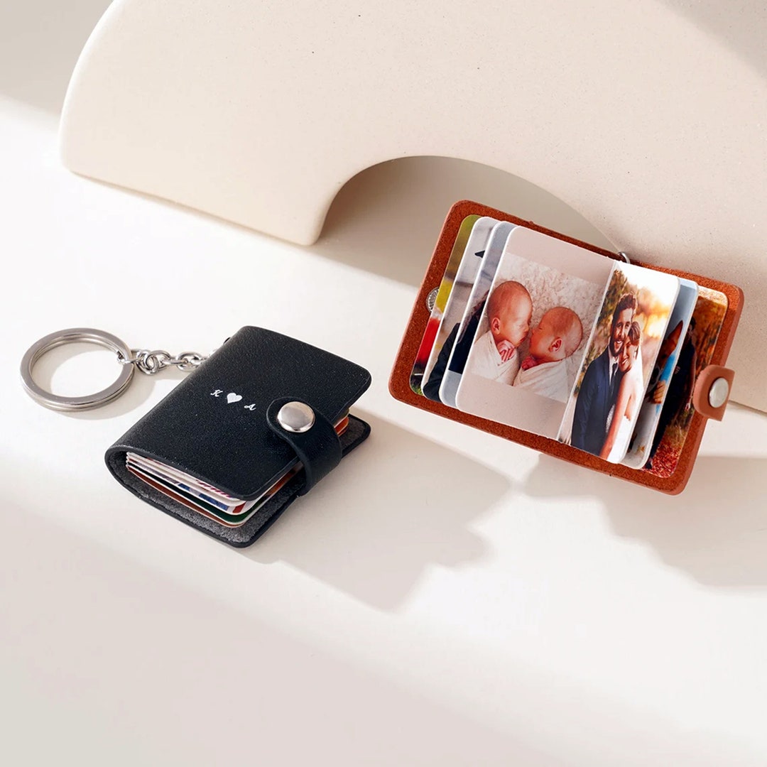 Personalized Mini Photo Album Keychain,personalized Gift,custom Leather
