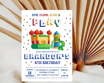 Playground Birthday Invitation: Jungle Gym Party Template (Digital Download)