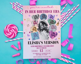 Editable In My Birthday Era Invitation, Eras Invitation, Trendy Invite, Birthday Era Invitation, digital invite, teen b-day party cute bday