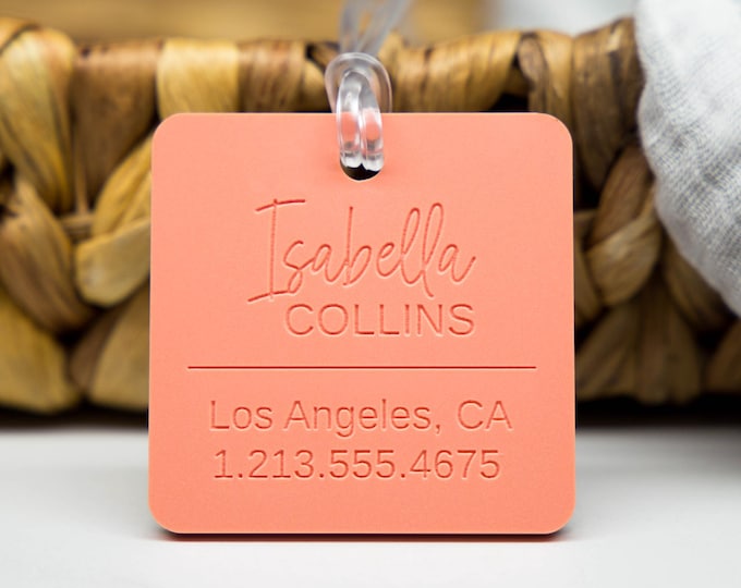 Personalized Luggage Tag – Custom Acrylic Travel Tag, Backpack Name Tag, Suitcase ID Tag, Bag Tag for Kids, Travel Accessories Gift