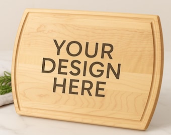Custom Engraved Hardwood Cutting Board: Personalized Charcuterie Board