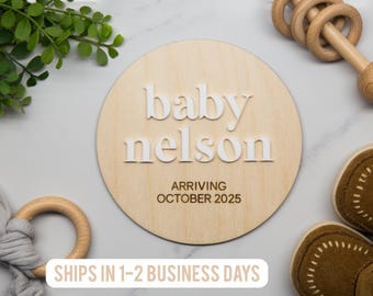Custom Acrylic Baby Name Announcement Sign, Personalized Nursery Decor, 3D Birth Stats Plaque Newborn Photo Prop Hospital Birth Announcement