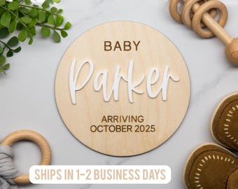 Custom Acrylic Baby Name Announcement Sign, Personalized Nursery Decor, 3D Birth Stats Plaque Newborn Photo Prop Hospital Birth Announcement