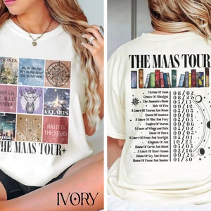 Vintage Sarah J. Maas Eras Tour Comfort Colors Shirt, The Maas Tour Tee, ACOTAR, Crescent City, Throne of Glass Merch, SJM, Book Lover Shirt image 2