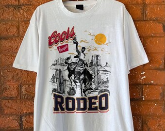 Coors Rodeo 90s Cowboy T-Shirt, Vintage 2000s Graphic Western Shirt, Retro Coors Tee, Rodeo Relaxed, Wild West Gift, Comfort Colors Shirt.