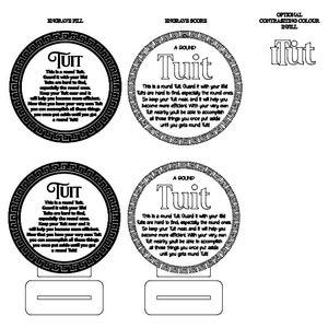 Tuit Text A - Round - Tuit - Etsy