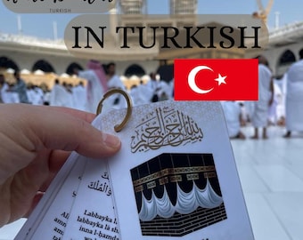 Turkish Umra Dua Cards | Dua Cards Turkish | Turkish Arabic with Turkish translation and transliteration | digital Umrah Cards Card