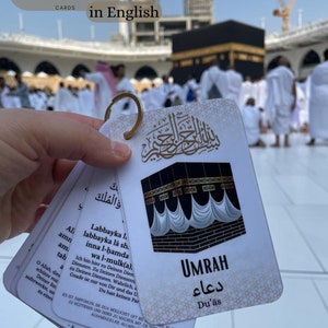 Carte Umrah Dua inglesi | Supplicazioni per l'Umrah | Arabo con traduzione e traslitterazione inglese | schede di memoria digitali Duas