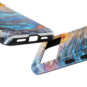 Faux Stained Glass Sunset Phone Case, Mosaic Sunray Ocean Phone Cover, iPhone Google Pixel Samsung Galaxy image 8