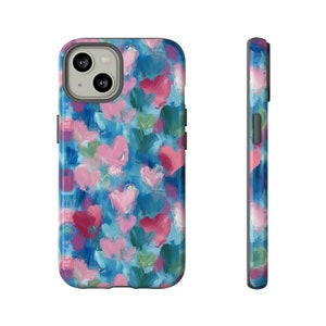 Love Me Tenderly Valentines Day Hearts Phone Case | 3D Pink Valentines Heart Phone Cover For iPhone | Pixel | Samsung | iPhone 15