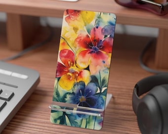 Watercolor Floral Mobile Display Stand | Phone Holder