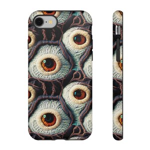 Somebody's Watching You Eyeball Phone Case | Creepy 3D Embroidered Eyes Goth Phone Cover For iPhone | Pixel | Samsung image 8