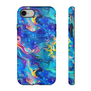 Neon Rainbow Colored Swirl Phone Case | Colorful Abstract Design Case For iPhone 15 14 13 Pro Max | Pixel 8 Pro | Samsung S23 S24 Plus Ultra image 8