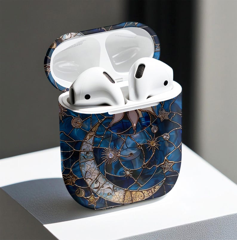 Housse AirPods En Cuir PU - Pour AirPods 1 Et 2 - Souple - Protection Légère - Neuf