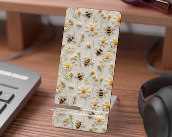 Daisy Bees Floral Pattern Mobile Display Stand | Phone Holder