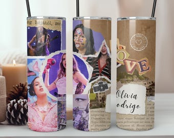 Olivia Rodrigo Tumbler Sublimation Design Template (20oz-30oz Skinny)