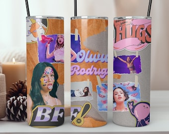 Olivia Rodrigo Tumbler Design, Skinny Sublimation Template (Digital Download)