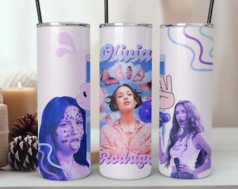 Olivia Rodrigo Tumbler Design, 20oz 30oz Skinny Template (PNG Digital Download)