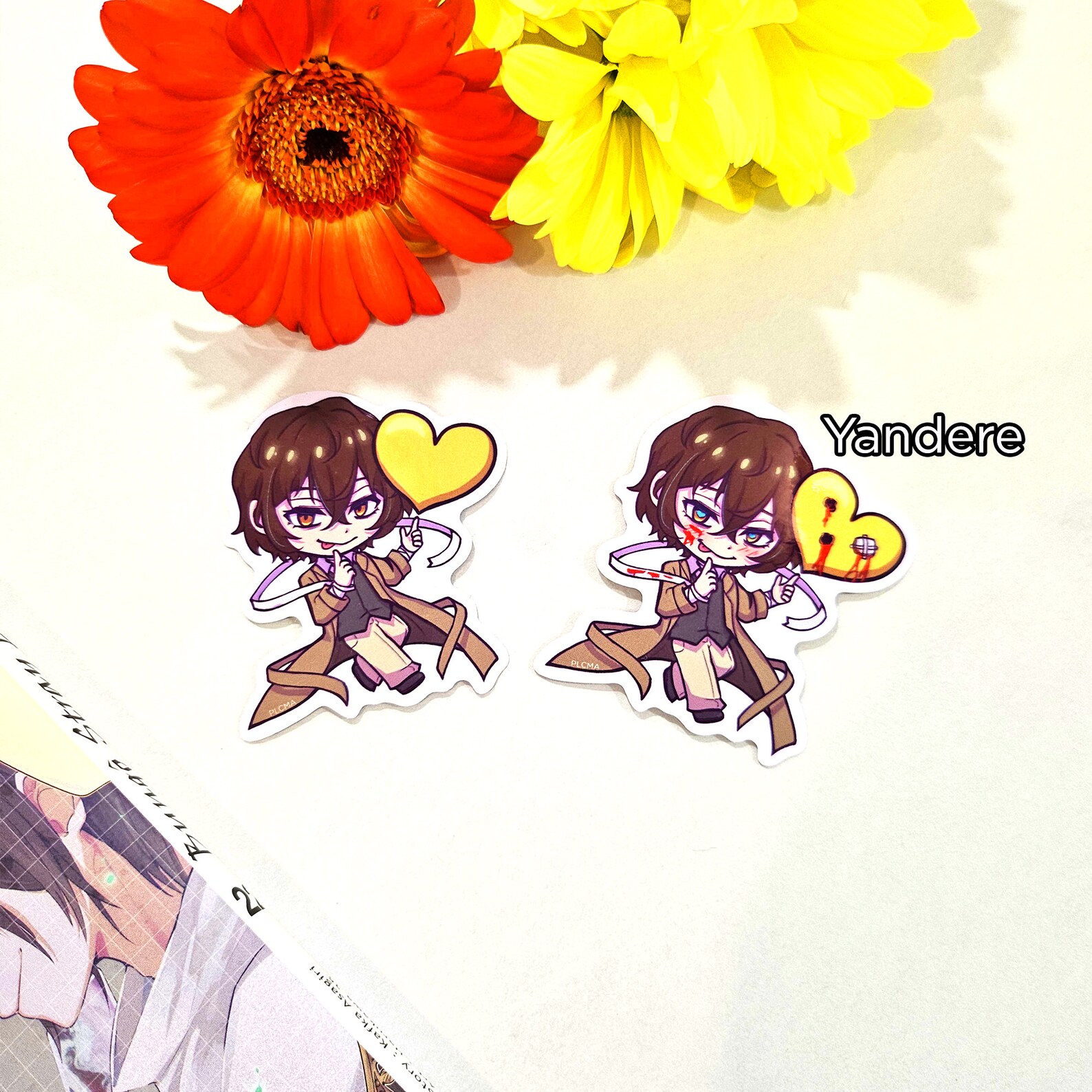 BSD Stickers Dazai, Chuuya, Ranpo, Fyodor, Nikolai, Sigma, Poe ...
