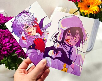 Fyodor & Nikolai Yandere - Prints Bungou Stray Dogs (BSD Fyolai