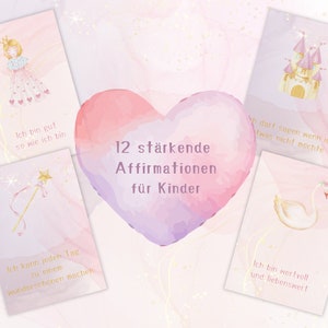 12 cartes d'affirmation pour filles, enfants, cartes de bonheur, cartes d'encouragement