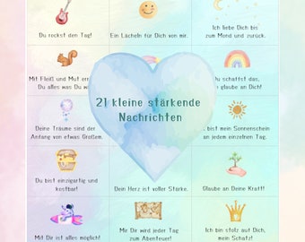 21 Brotdosen Nachrichten Kleine liebevolle Botschaften