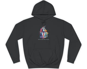 Unisex College Hoodie | Vibrant Graphic Print, Campus Style