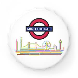 Unique Mind The Gap Bottle Opener, Fun Home Bar Accessory, Gift for London Lovers, Unique Kitchen Gadget, Retro Inspired Bottle Opener