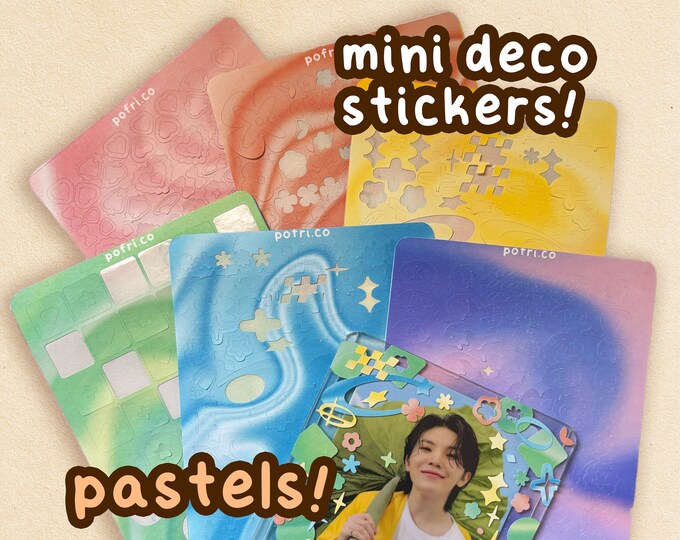 MINI DECO STICKERS Pastel Colors - Deco Sticker Sheets for Journaling ...