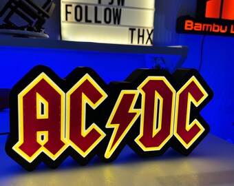 AC/DC Logo Lampe / ACDC deko